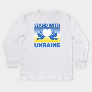 Stand with Ukraine Kids Long Sleeve T-Shirt